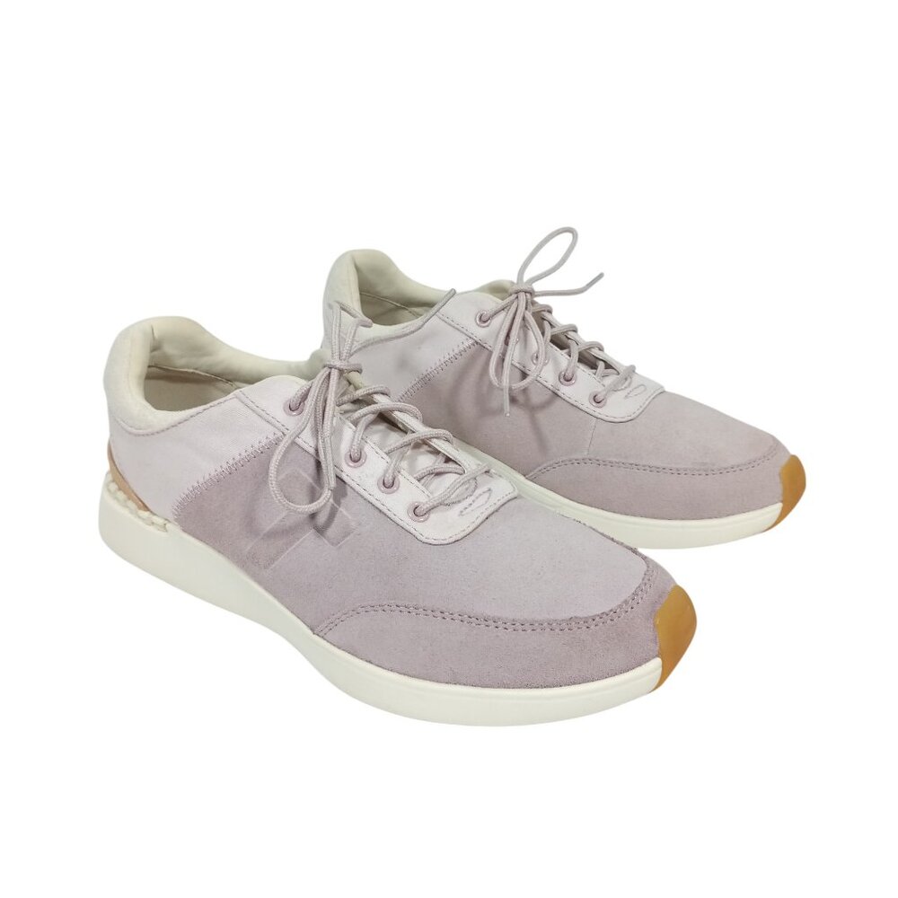 Toms Sneakers Womens 9 Purple Suede Lace Up Trainers Shoes Athletic Walking
